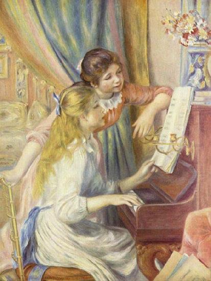 Pierre-Auguste Renoir Zwei Madchen am Klavier china oil painting image